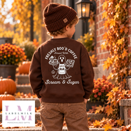 Just Boo'd Coffee Sweatshirt - Kids Funny Coffee Jumper