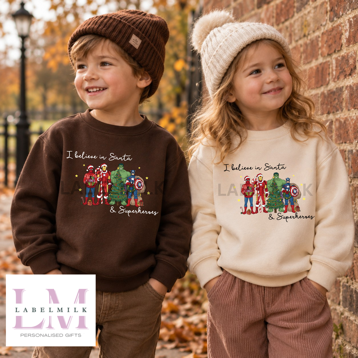 I believe In Superheroes Sweatshirt - Kids Christmas Jumper