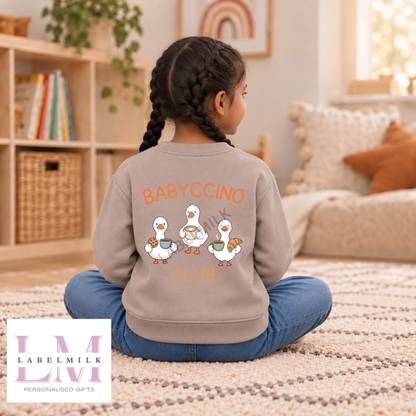 Babyccino Club Sweatshirt - Kids Coffee Jumper